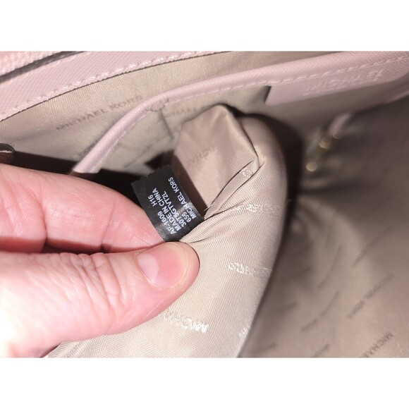 Michael Kors Jet Set Travel Laptop Carryall Tote Saffiano Leather Blush Large - Picture 16 of 16